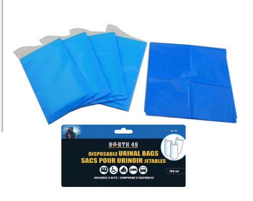 700ml Travel Urinal Bags - Disposable 3 - Pack - Brantford Surplus