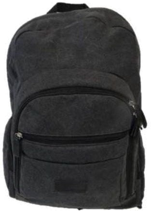 Gino Ferrari 16" Canvas Backpack Dark Grey Multiple Pockets
