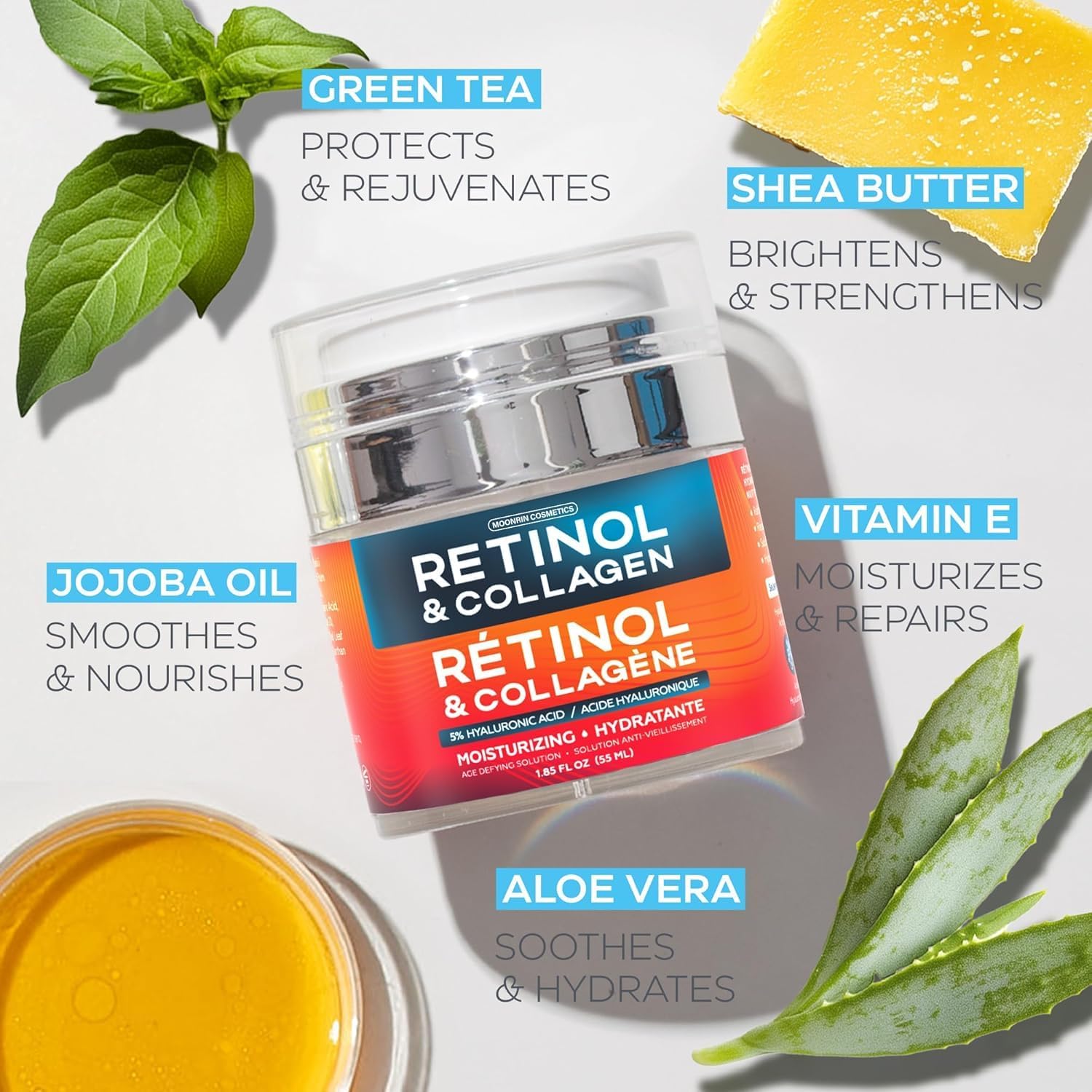 Moonrin Retinol Collagen Face Cream with Hyaluronic Acid