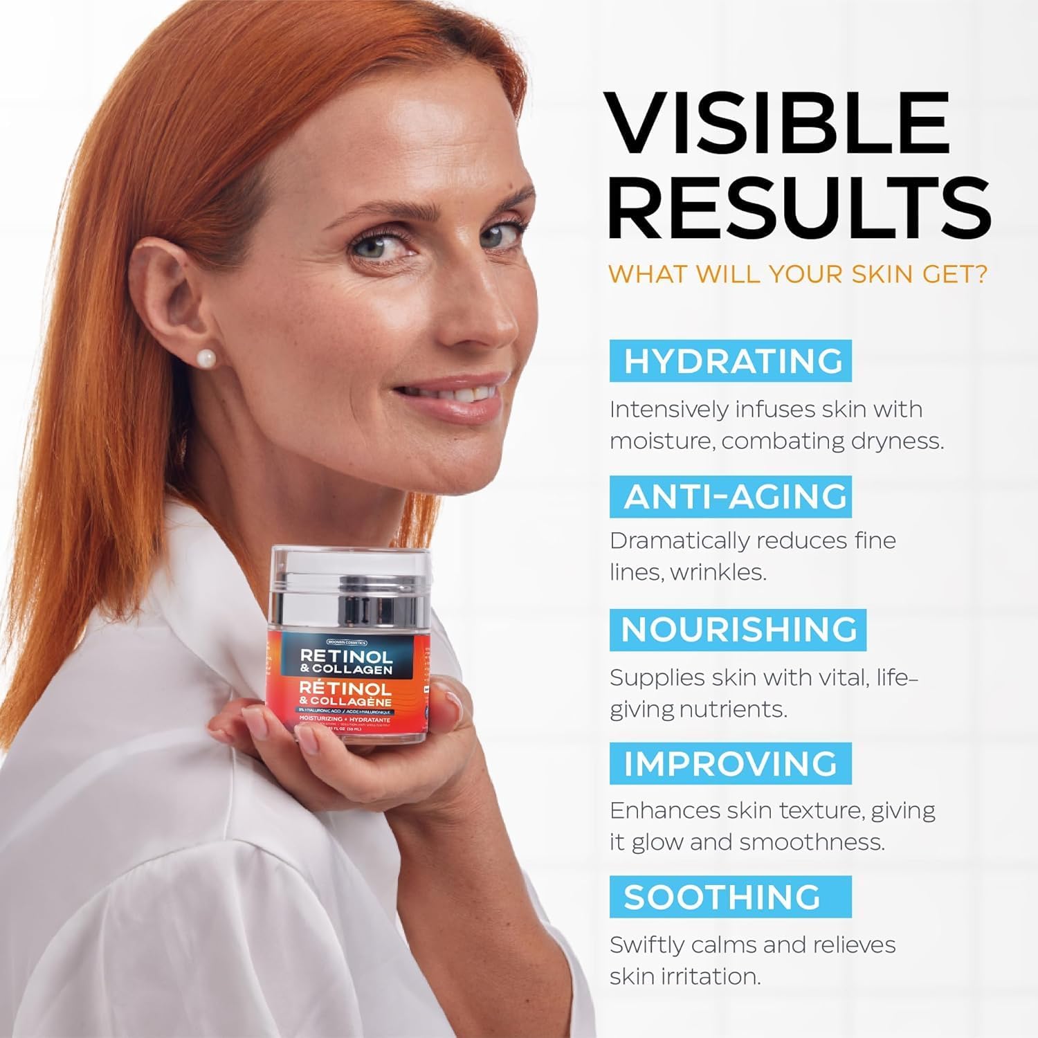 Moonrin Retinol Collagen Face Cream with Hyaluronic Acid