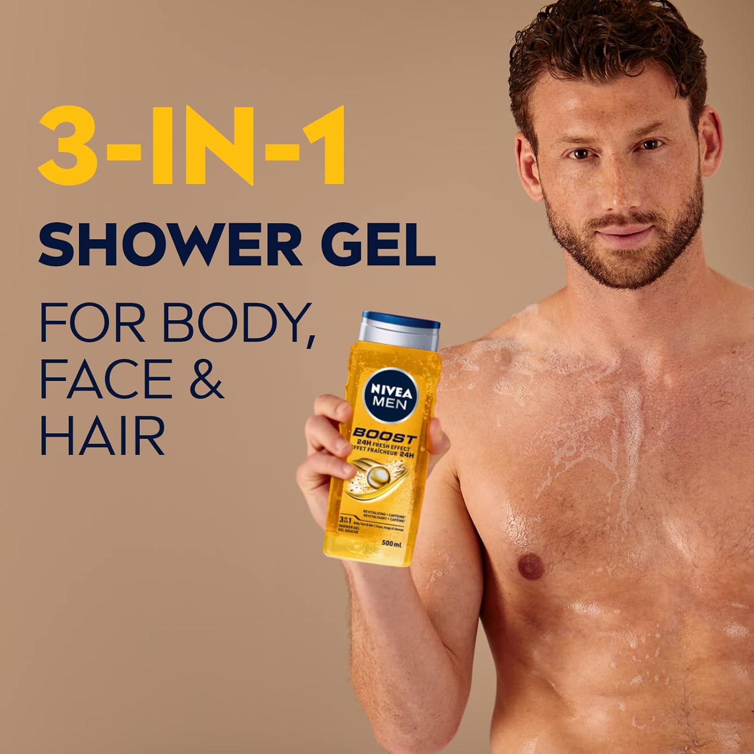 Nivea Men 3-in-1 Shower Gel Caffeine 500mL