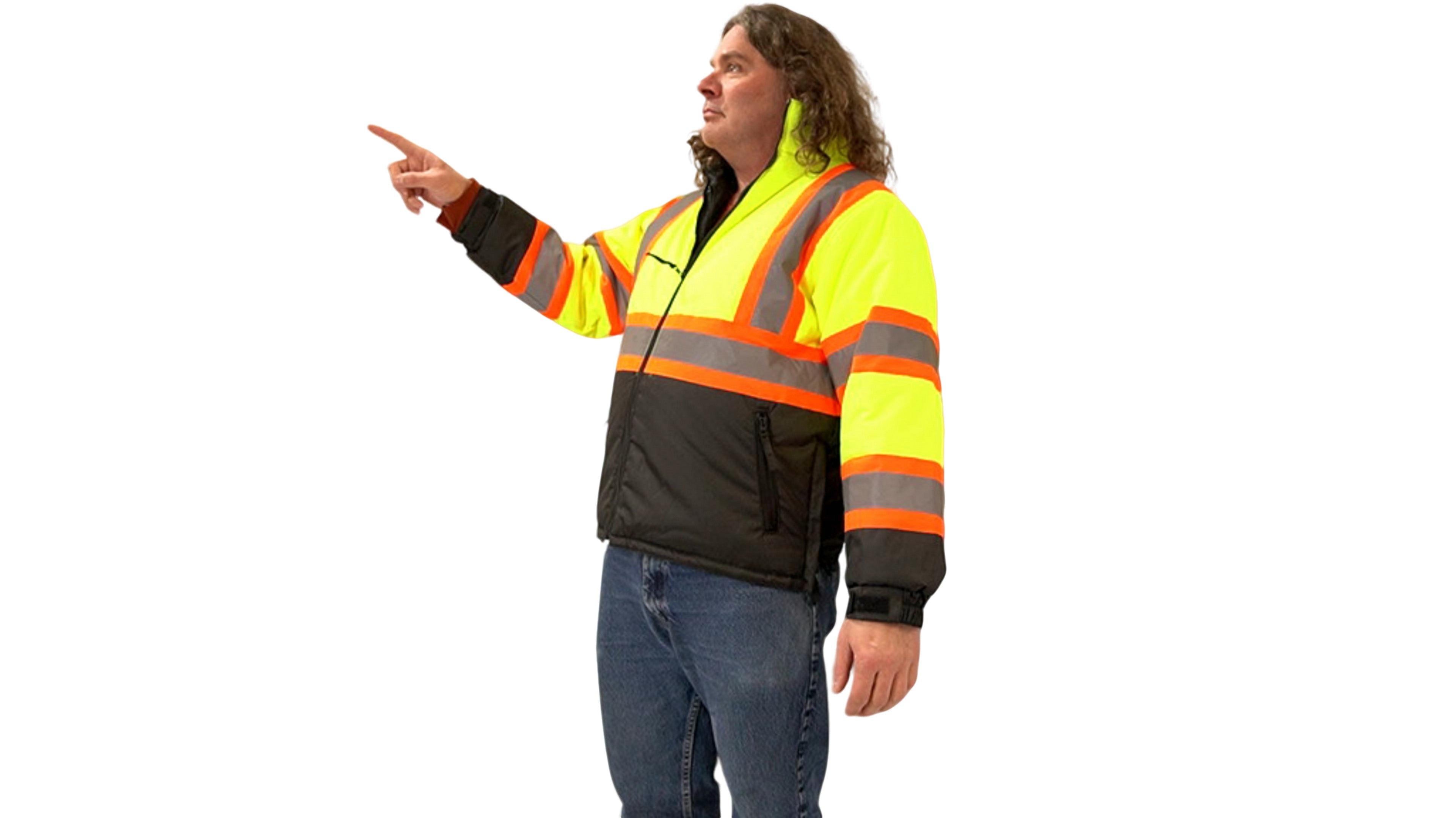 Bedrok Reversible High Visibility Jacket - Black Yellow Medium