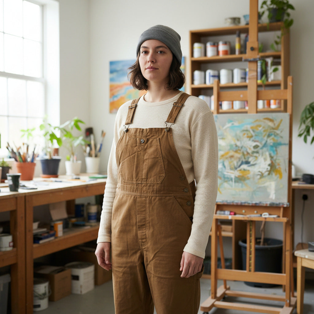 Steelton Quilt Lined Khaki Workwear Overalls Medium