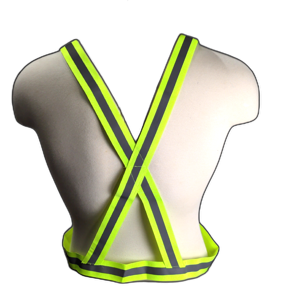 Hi Vis Safety Harness Sash Yellow One Size Bedrokβ side view