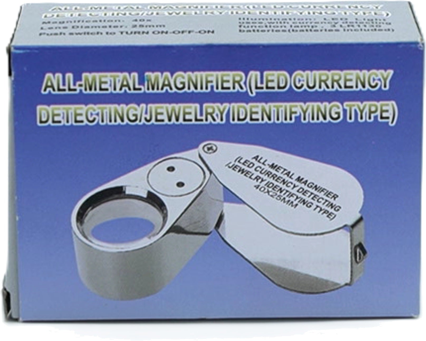 LED Magnifier with Currency Detector - All Metal
