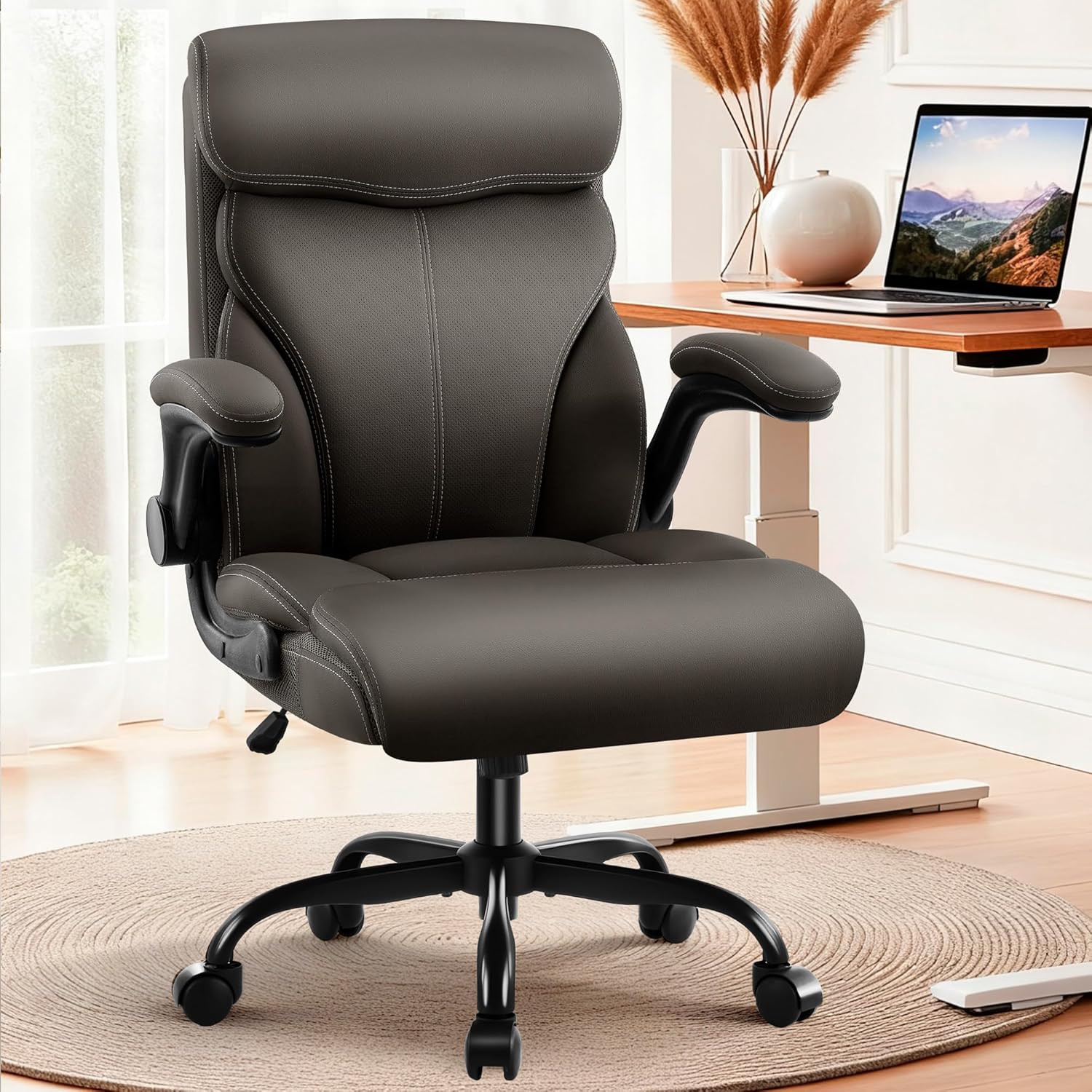 Ergonomic High Back Office Chair - Brown