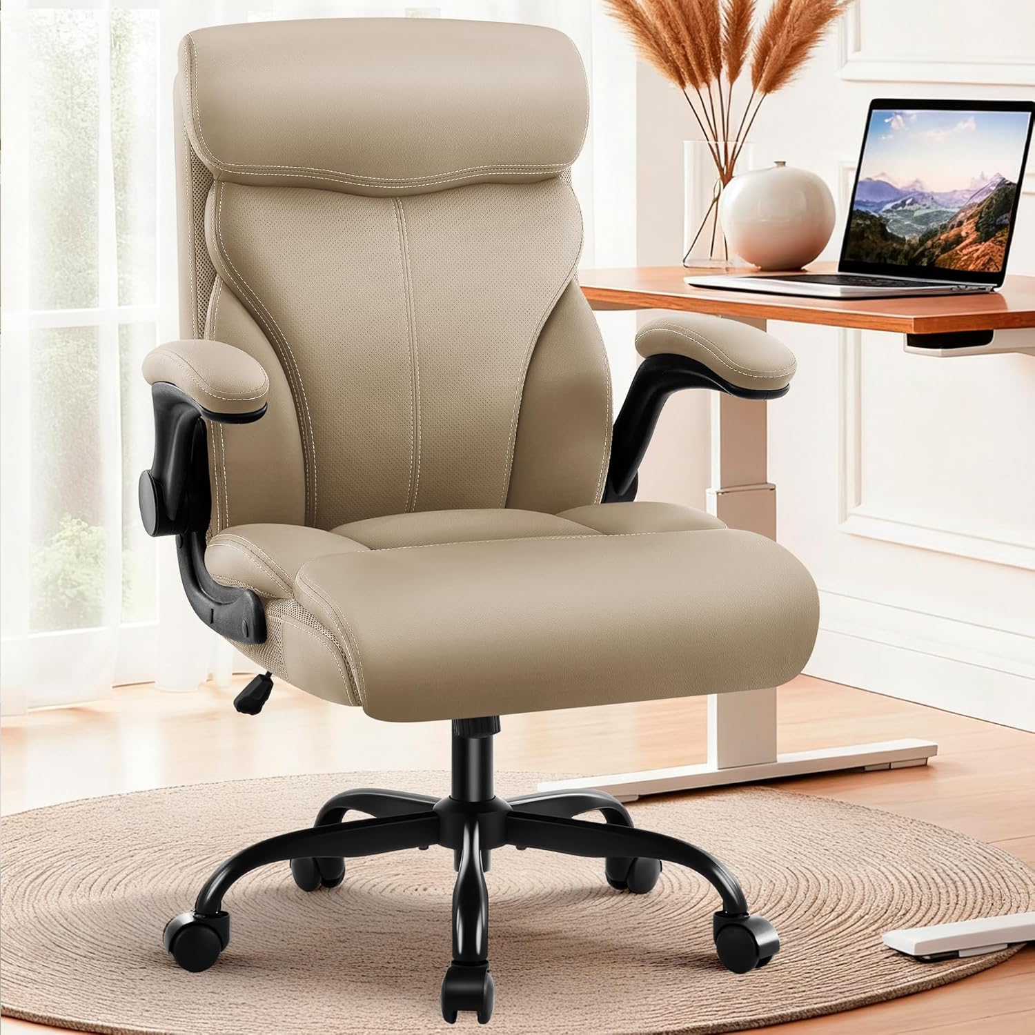 Ergonomic High Back Office Chair - Khaki