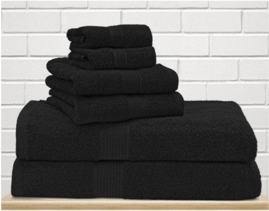 Allure Black Facecloth 13 x 13 Soft Cotton