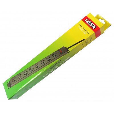 8 Outlets 19" Rack - able Mount Power Strip - Brantford Surplus