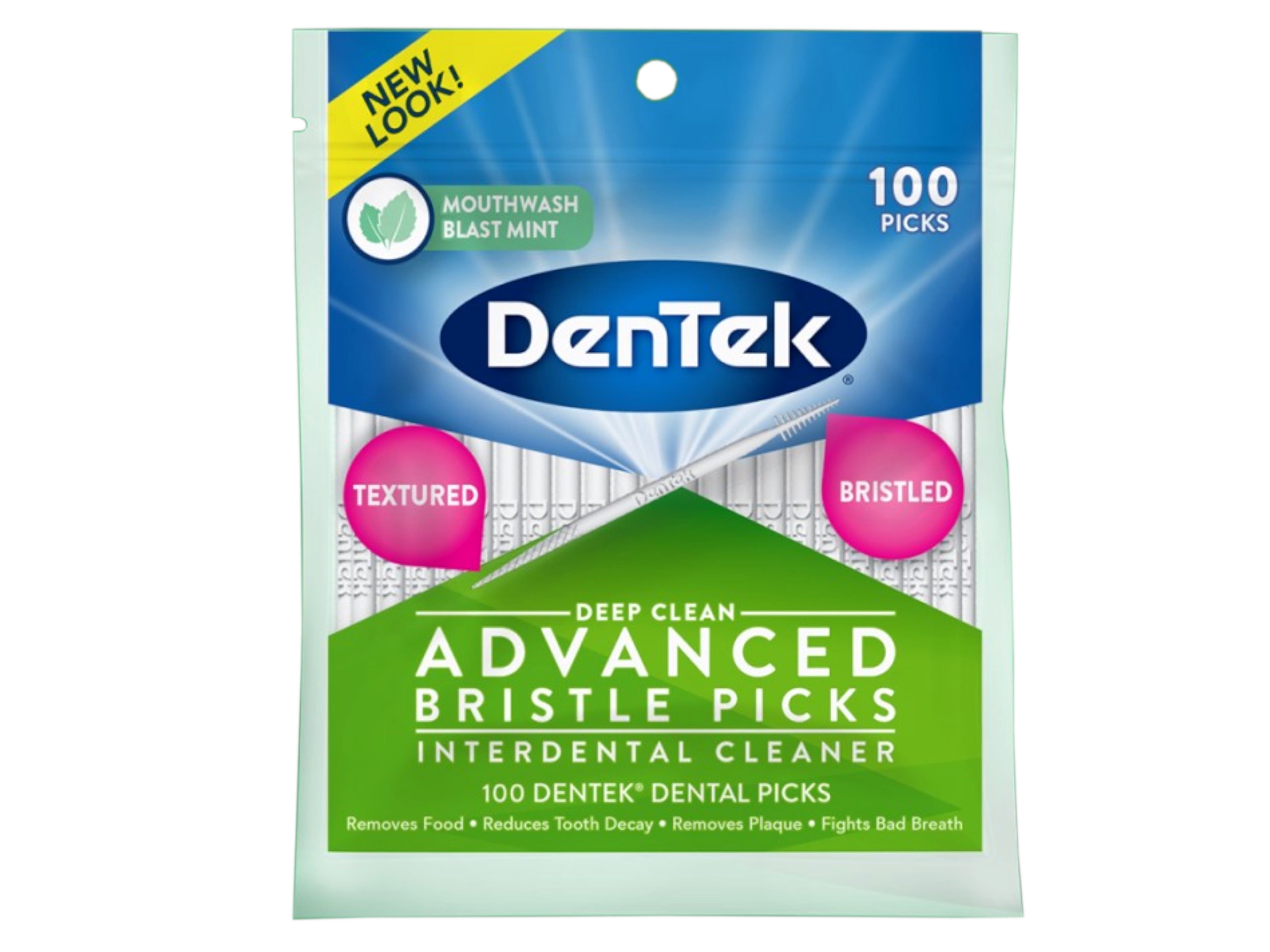 Dentek Deep Clean Bristle Picks — packaging