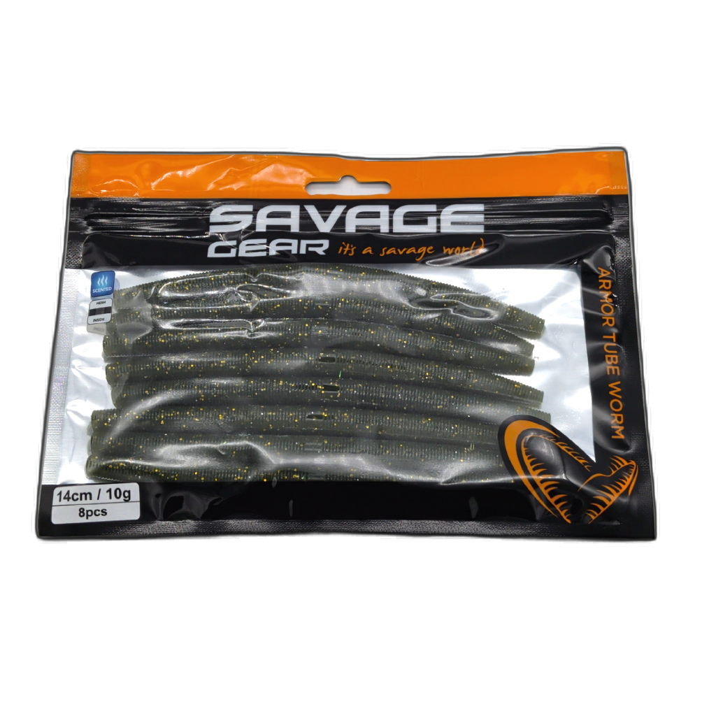 Savage Gear Armor Tube Worm 8pk Baby Bass