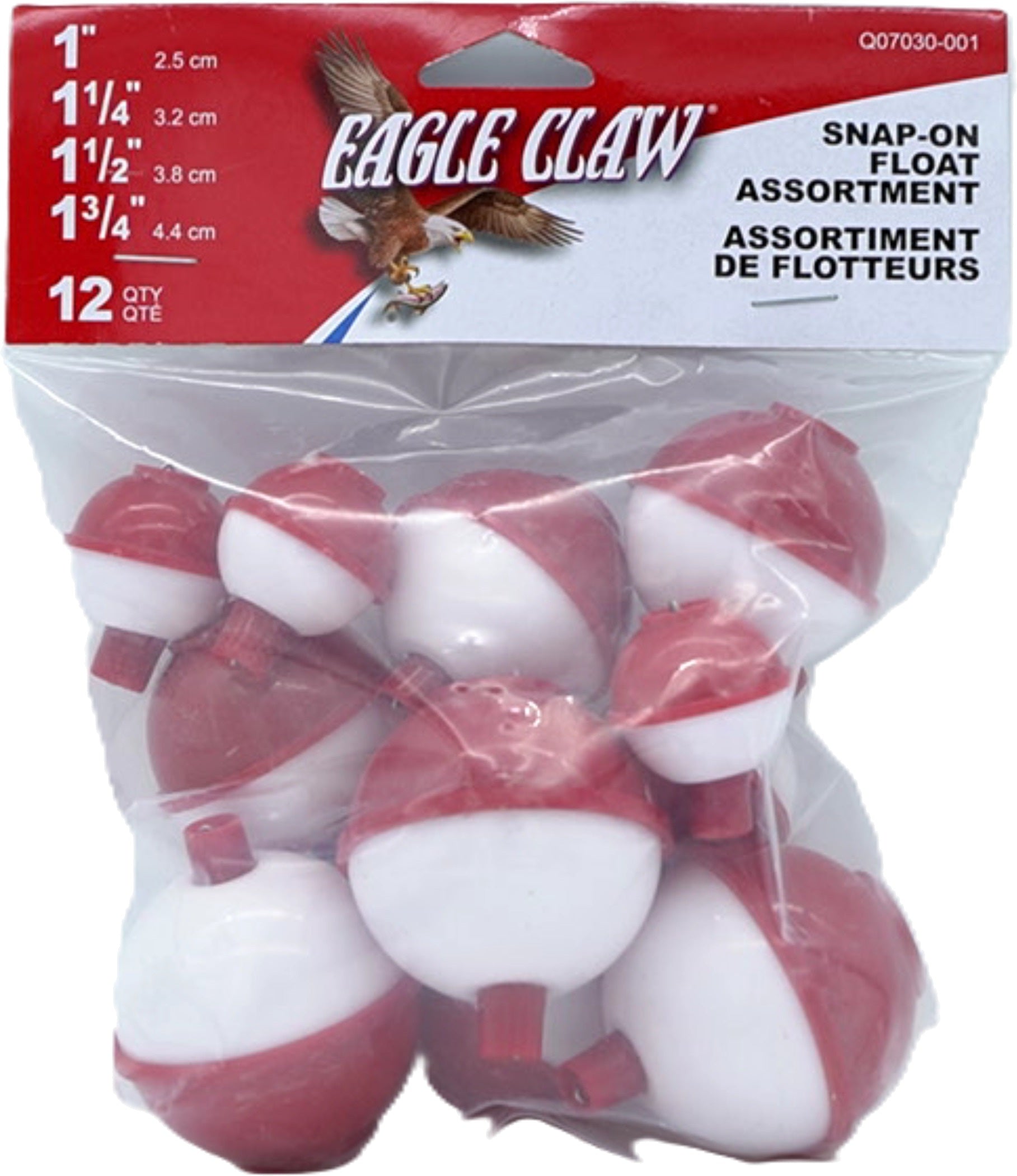 Eagle Claw Snap-On Fishing Floats 12 Pack Assortment