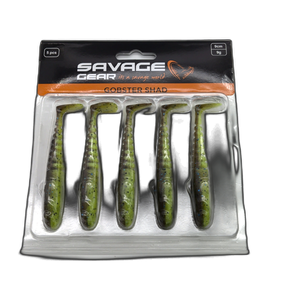 Savage Gear Gobster Shad 5pk 9cm Chartreuse Pumpkin