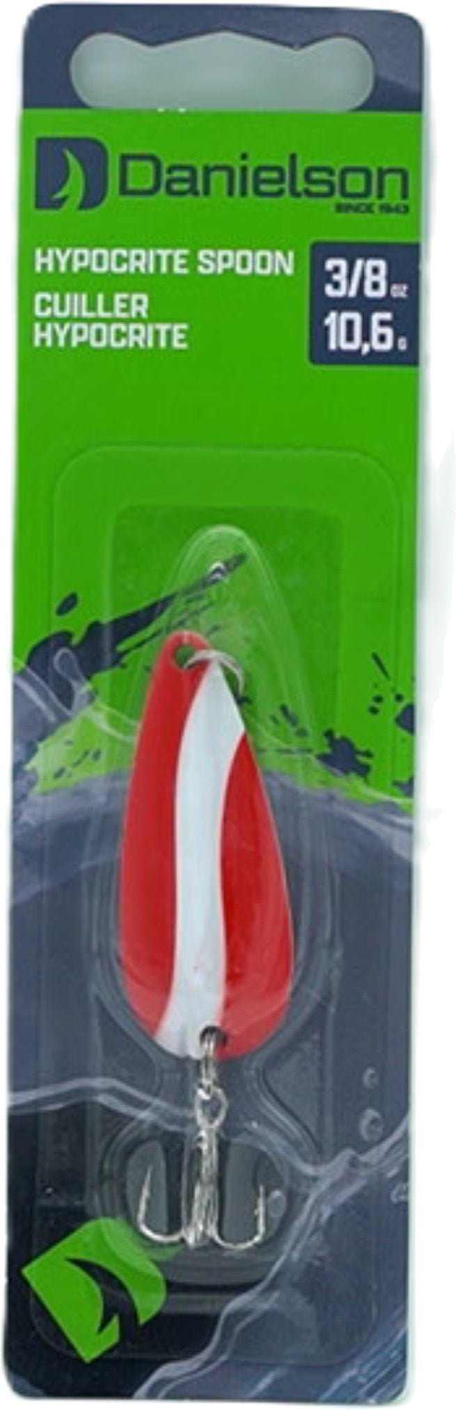 Danielson Hypocrite Spoon 3/8oz Red/White Fishing Lure