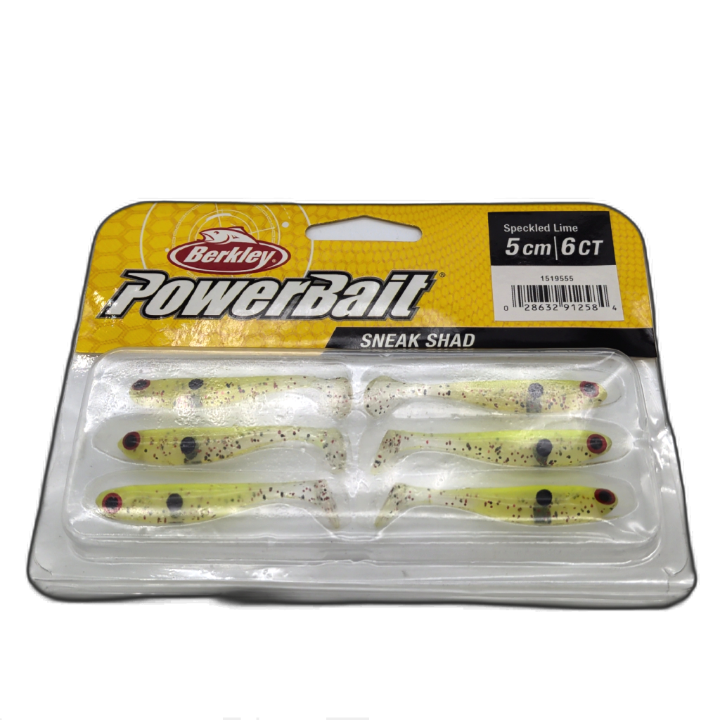 Berkley PowerBait Sneak Shad 5cm 6pk Speckled Lime