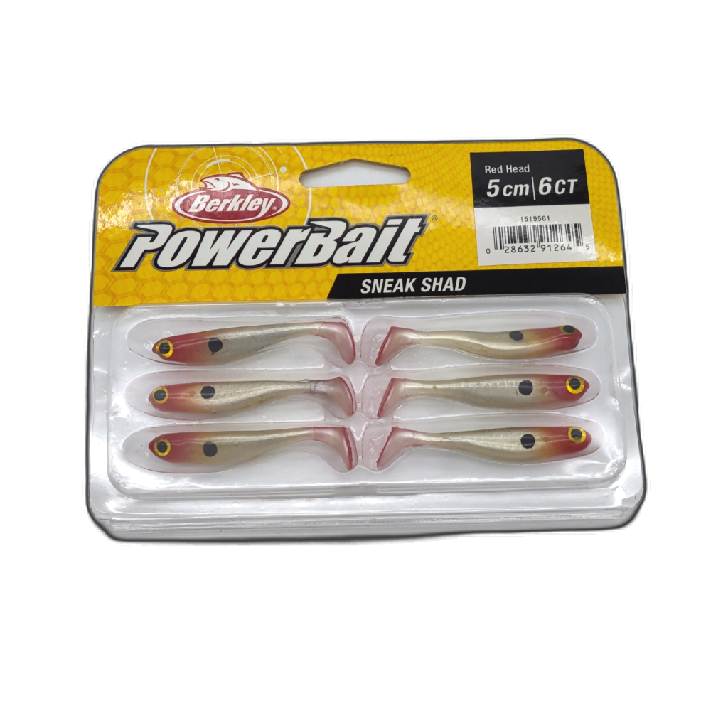Berkley PowerBait Sneak Shad 5cm 6pk Red Head