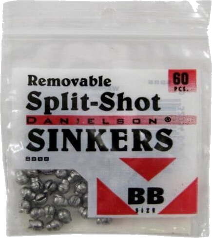 Danielson Removable Split Shot Sinkers BB 60-Pack