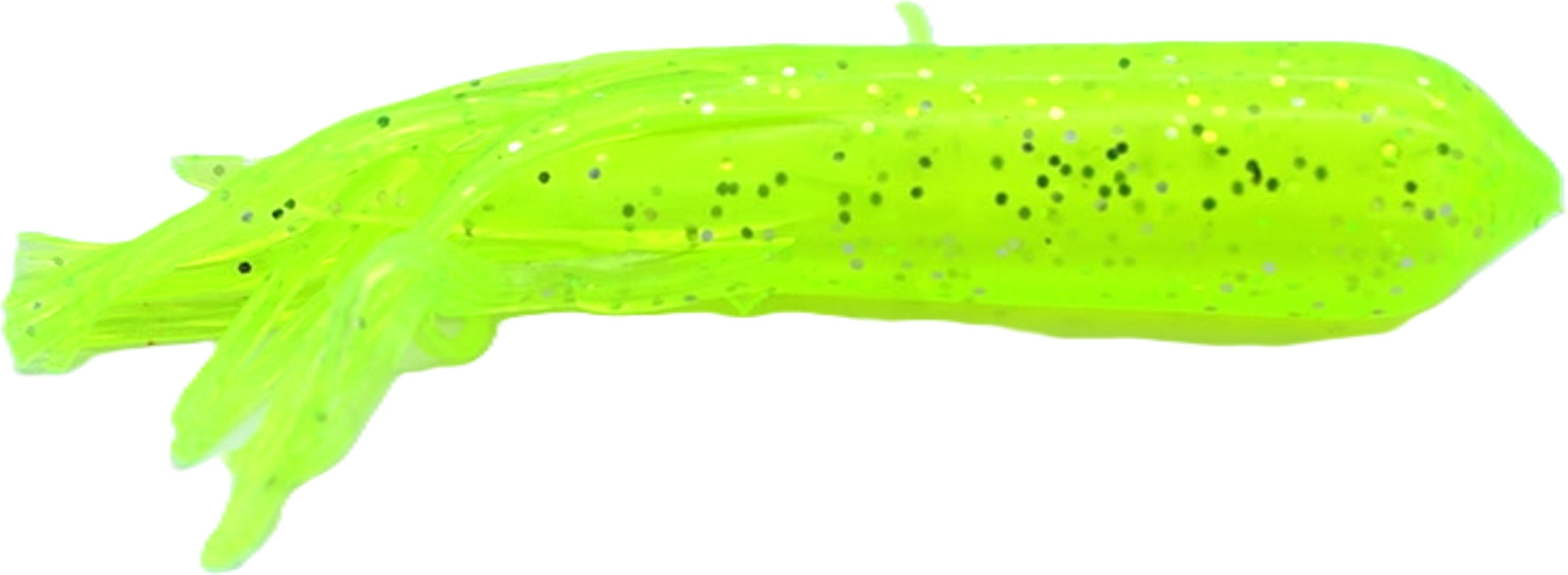 Apex Salted Tube Fishing Lure Chartreuse Silver 3.5" 8pk
