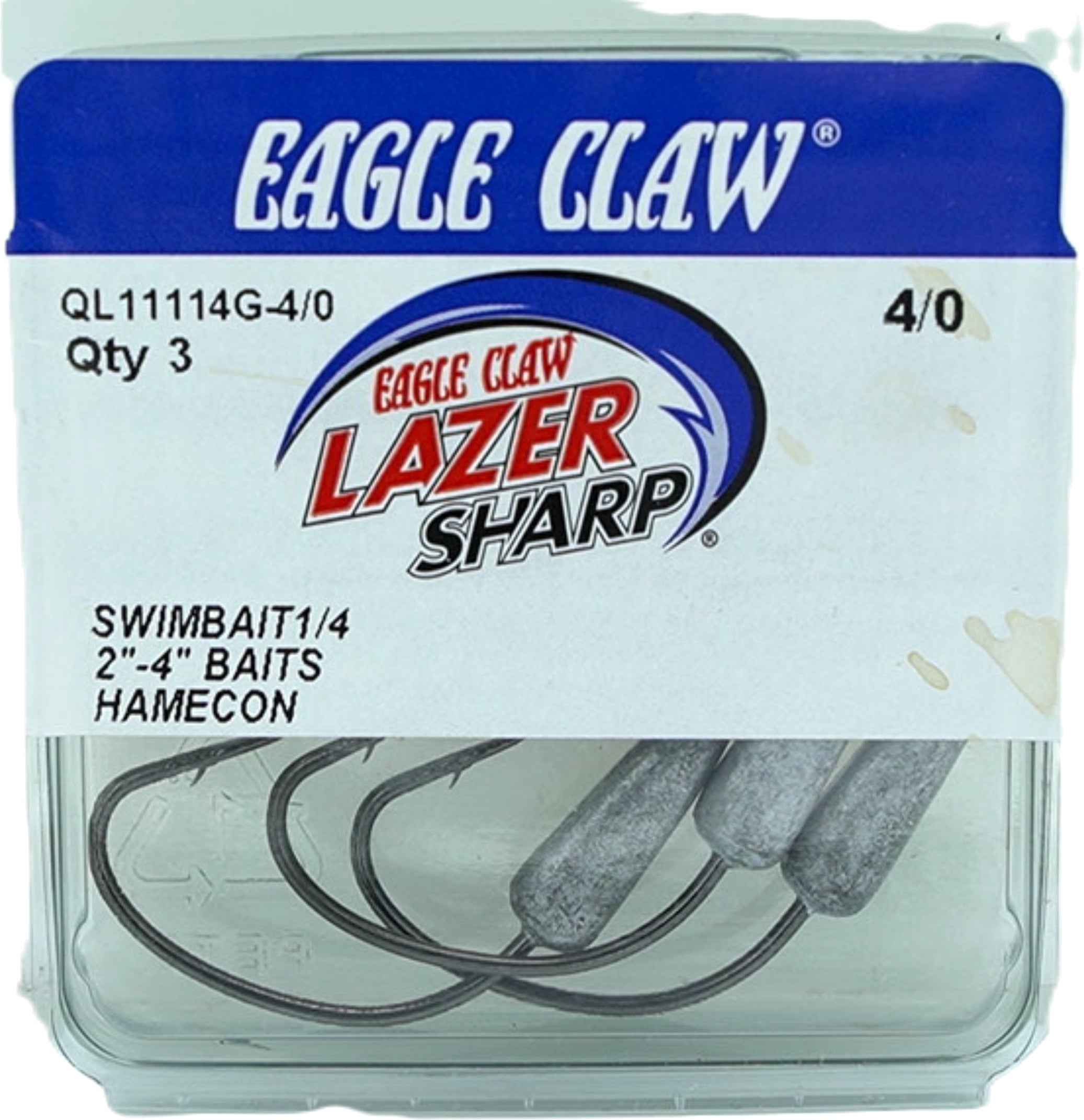 Eagle Claw Swimbait 3pk 2"-4" Lazer Sharp Fishing Lures