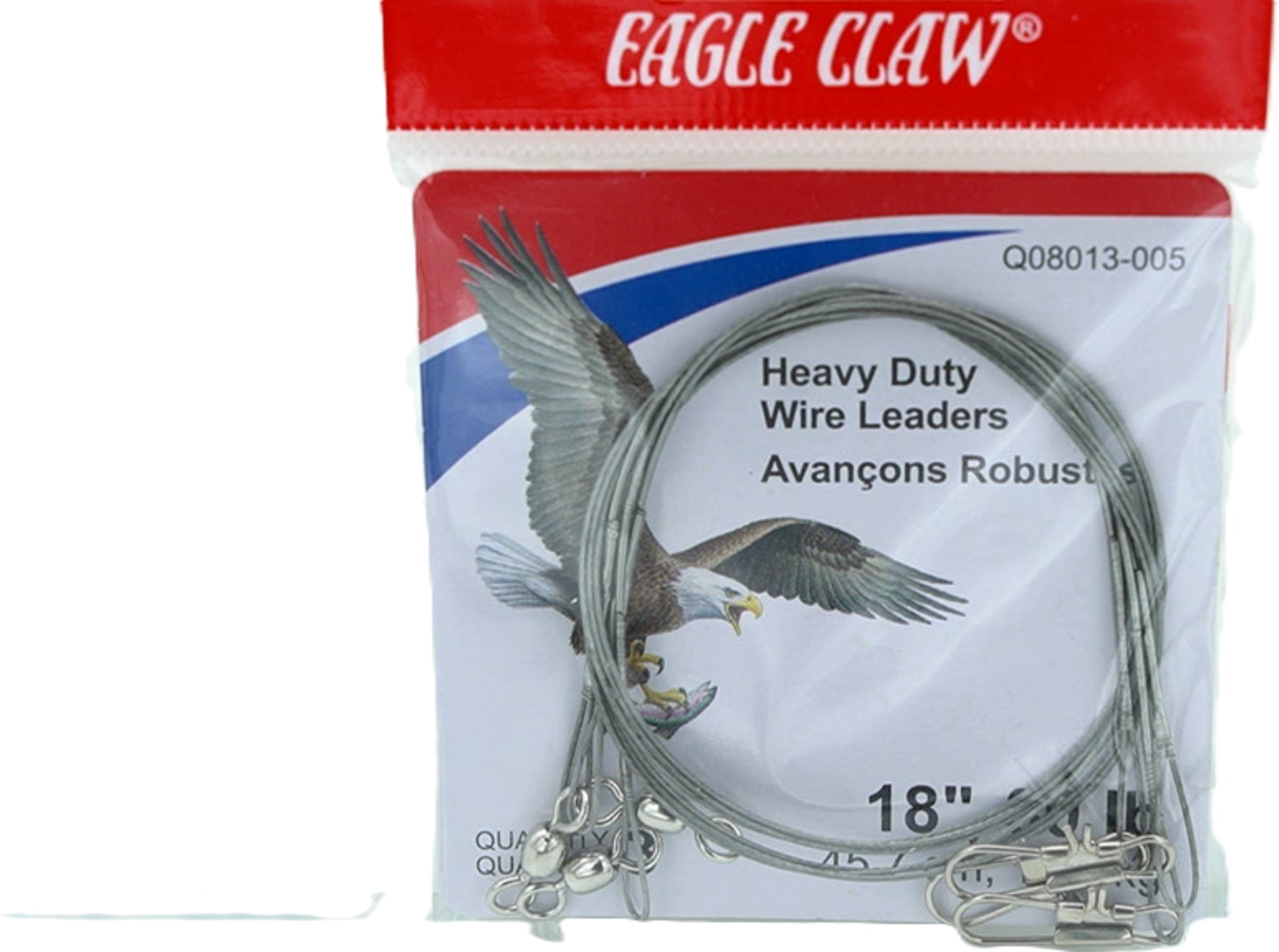 Eagle Claw Heavy Duty Wire Leaders 18" 30lb 3-Pack