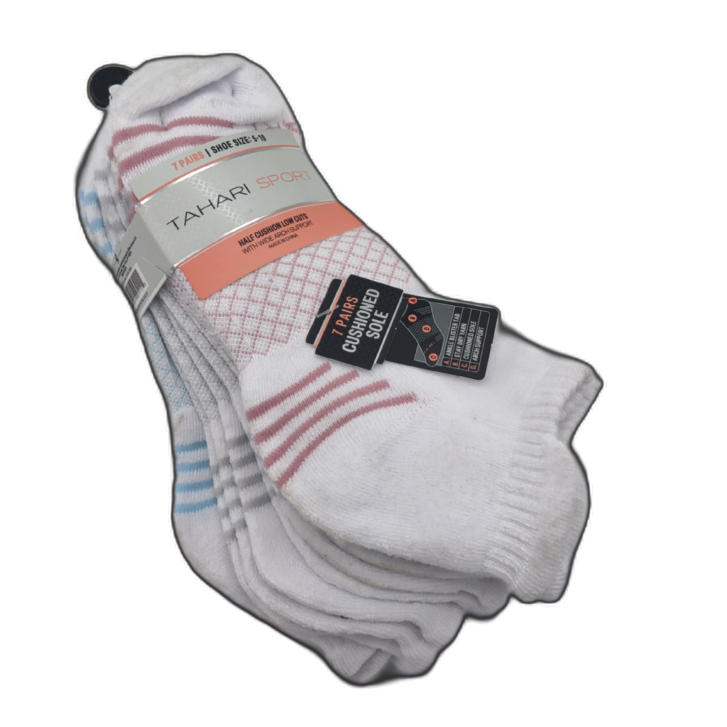 Ladies' half cushion socks 7-pack size 5-10