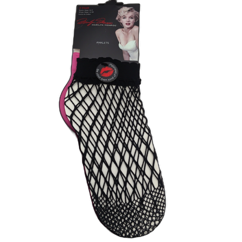 Ladies' purple lace anklet socks 2-pack