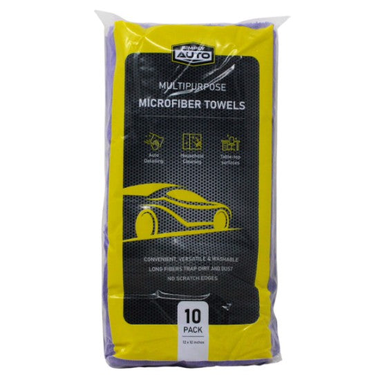Edgeless Microfiber Towels 10 Pack - Simply Auto Cleaning Cloths