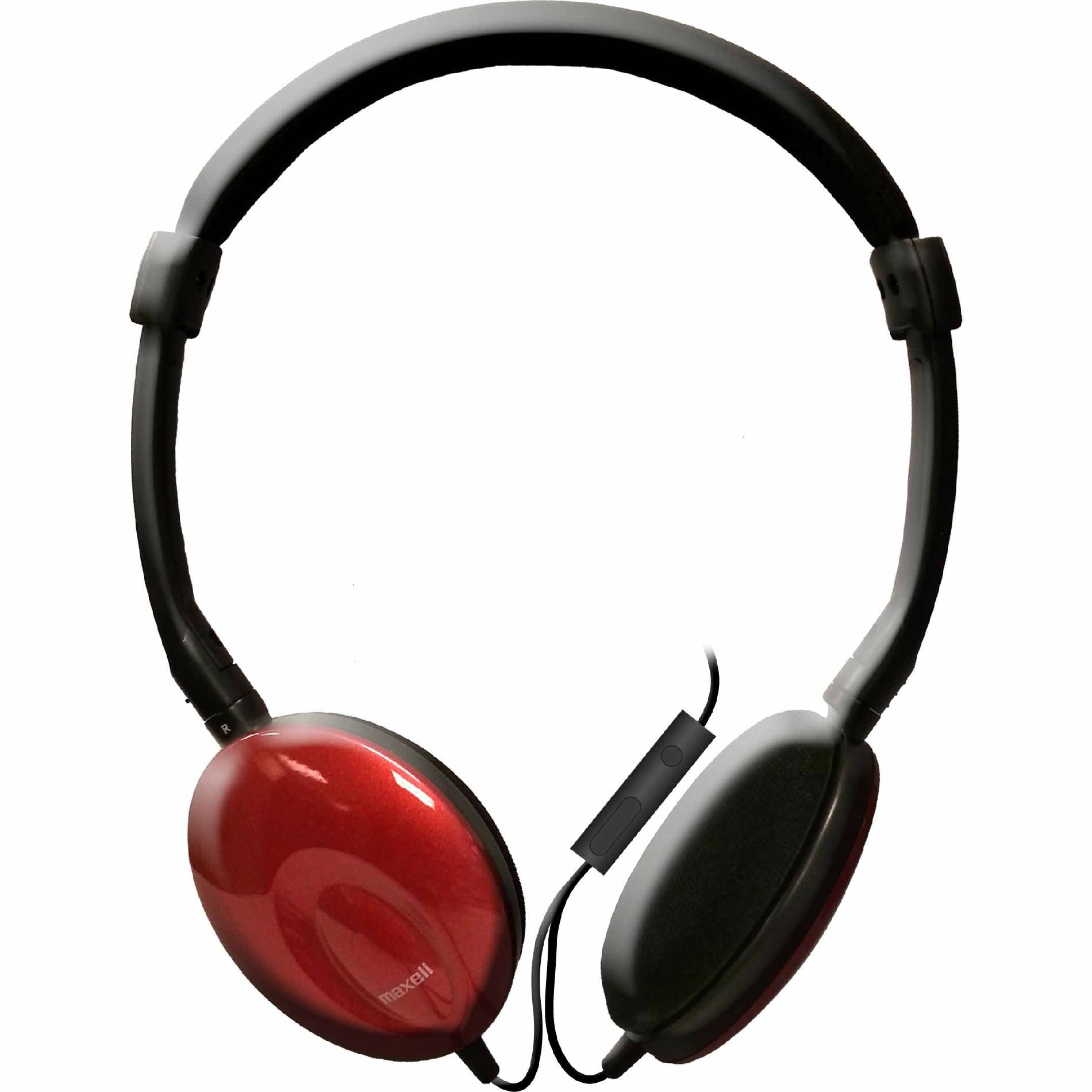 Maxell Classic Headphones with Microphone Red wired stereo