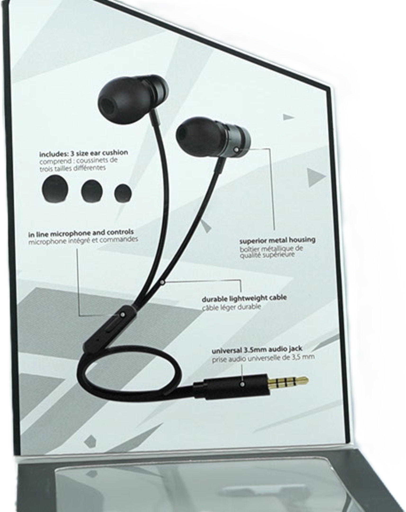 iessentials Metal Stereo Earbuds with Mic 3.5mm Black