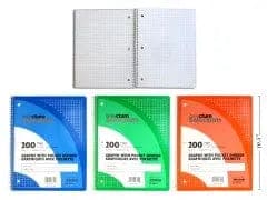 8X10 - 1/2"COIL EX.BK QUAD.4SQ/"200P.POCKET DIVIDER - Brantford Surplus