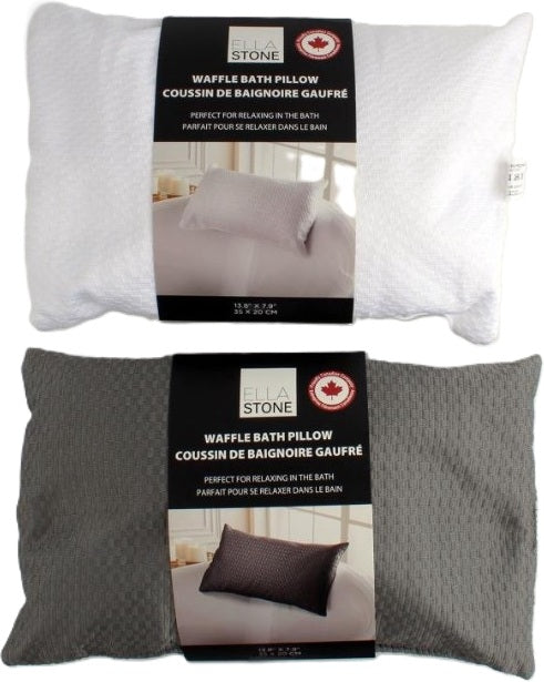 Ella Stone Waffle Bath Pillow Neck Support