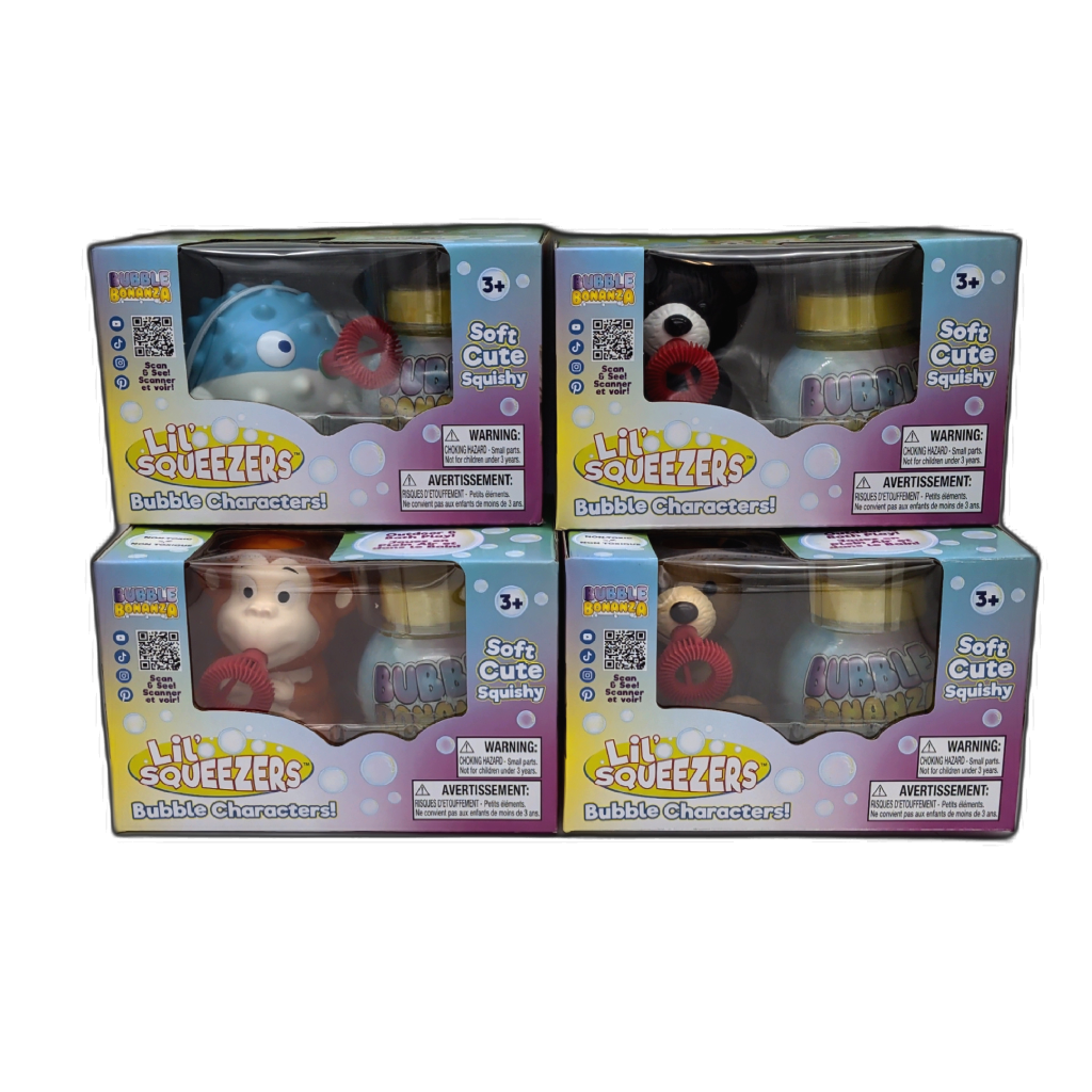 Lil Squeezers Bubble Characters assorted kids bubble toys