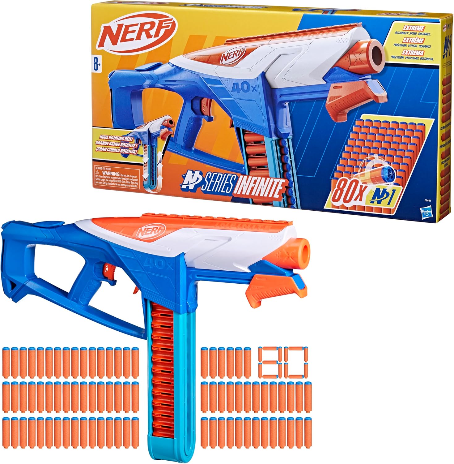 Nerf N-Series Infinite Gun with 80 Darts Rotating Belt