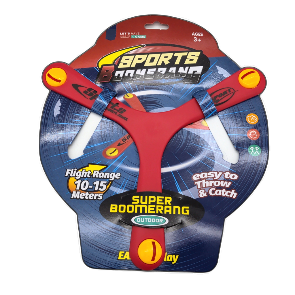 Sports Boomerang Tri-Blade 10-15m Flight Range Assorted Colours