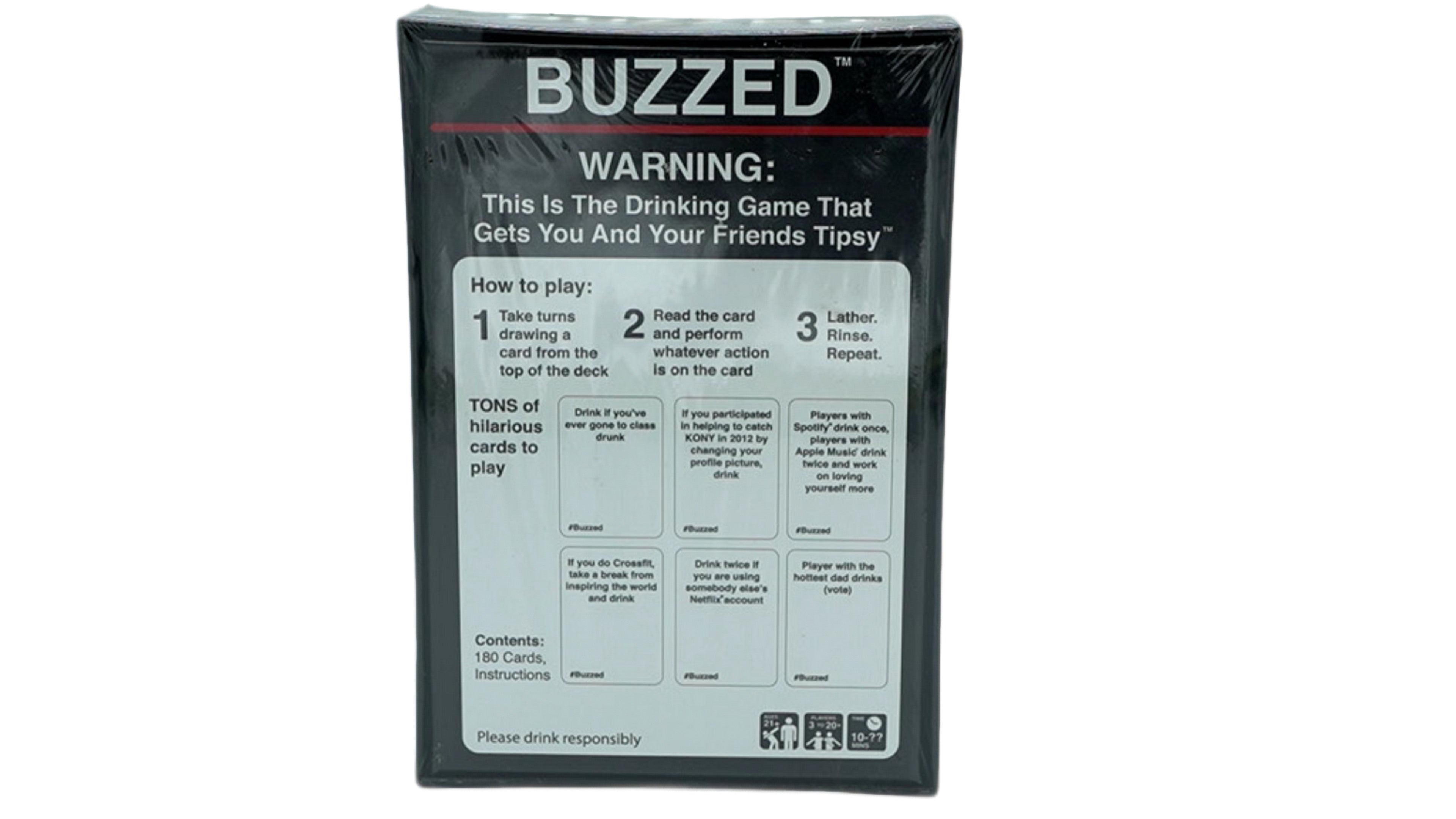 Buzzed Card Drinking Game - Fun Party Game for Adults