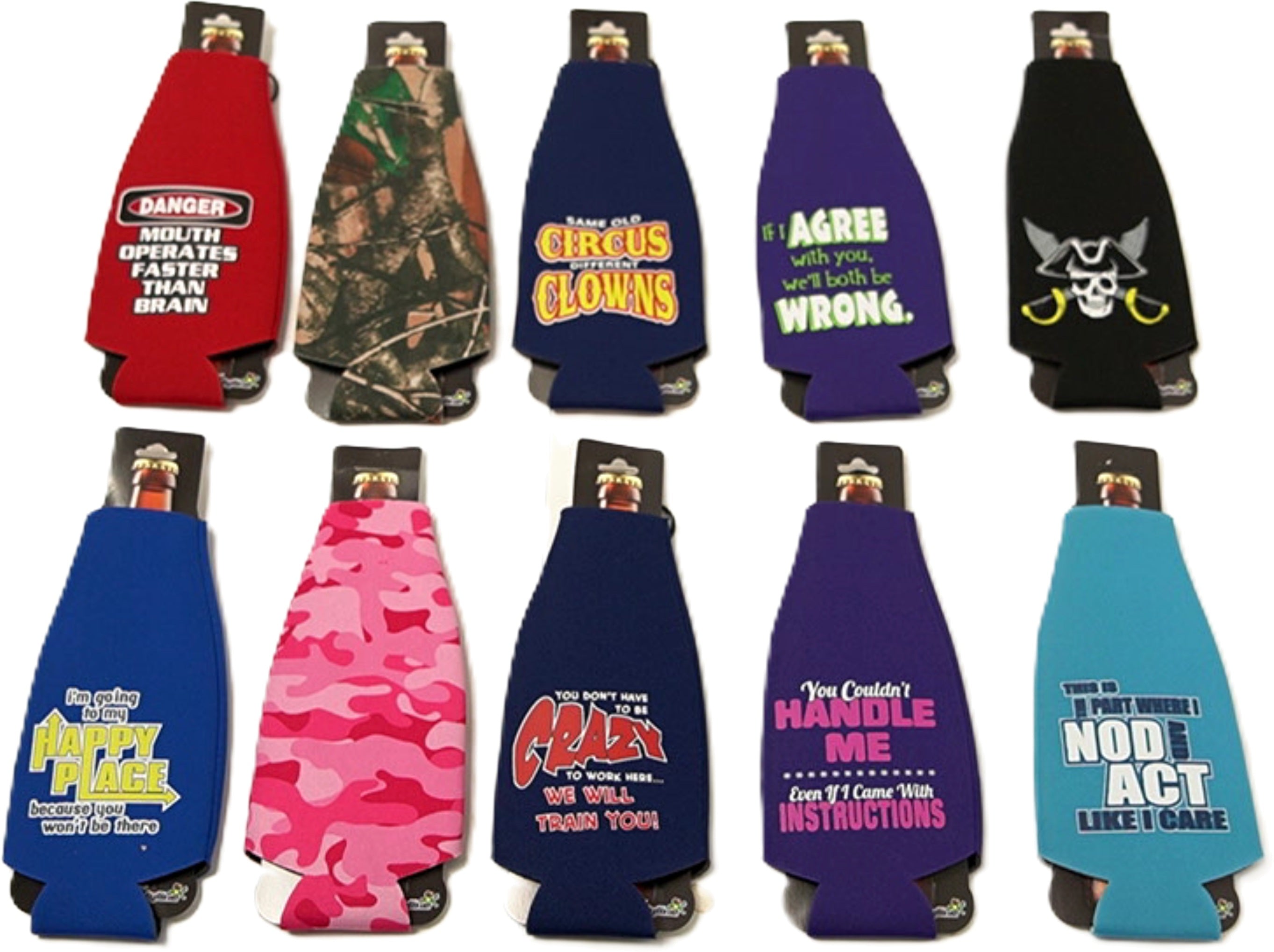 Novelty Bottle Cooler Assorted Insulated Can Sleeve