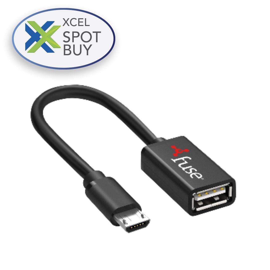 6" OTG Micro USB Cable with Fuse Protection