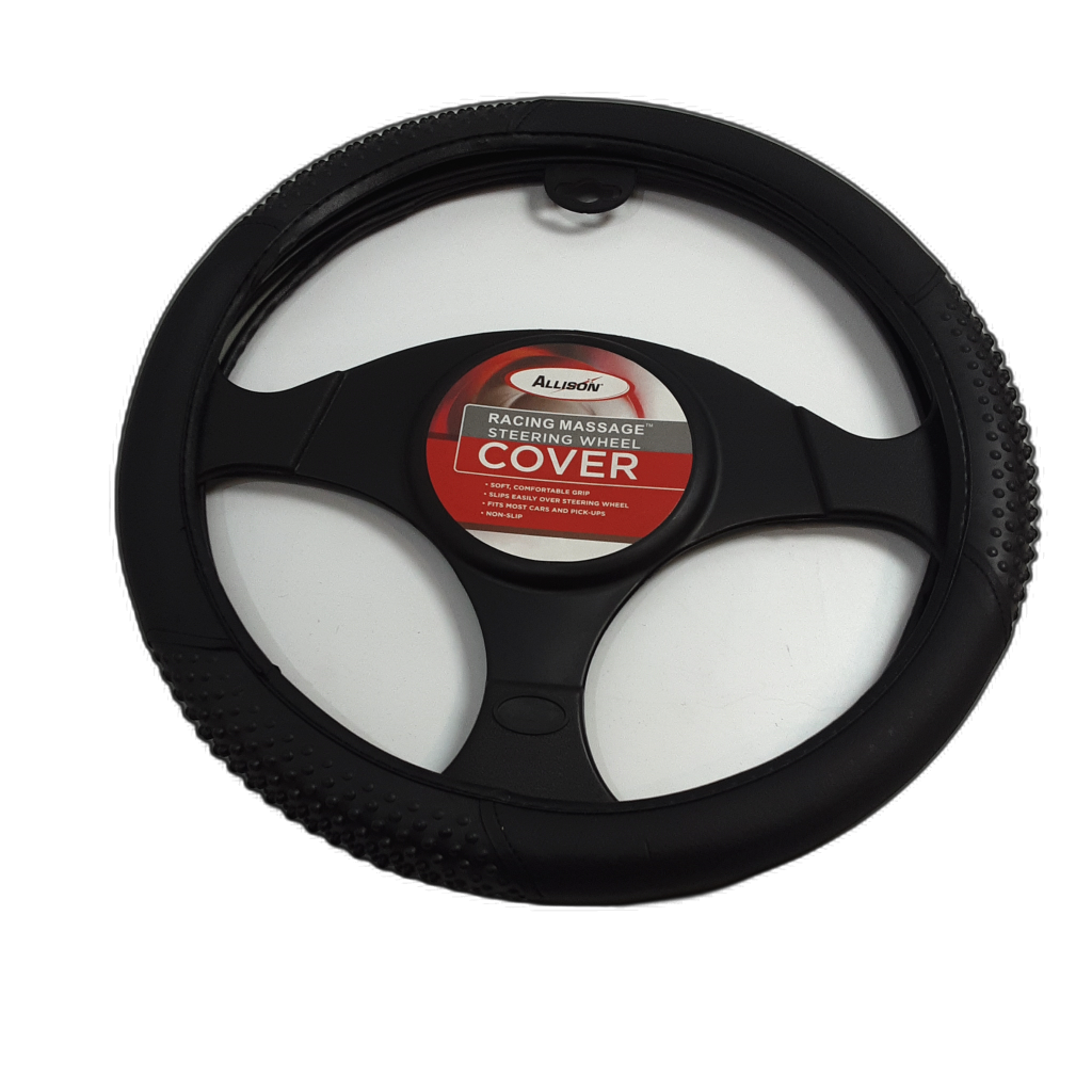Allison Racing Massage Black Steering Wheel Cover