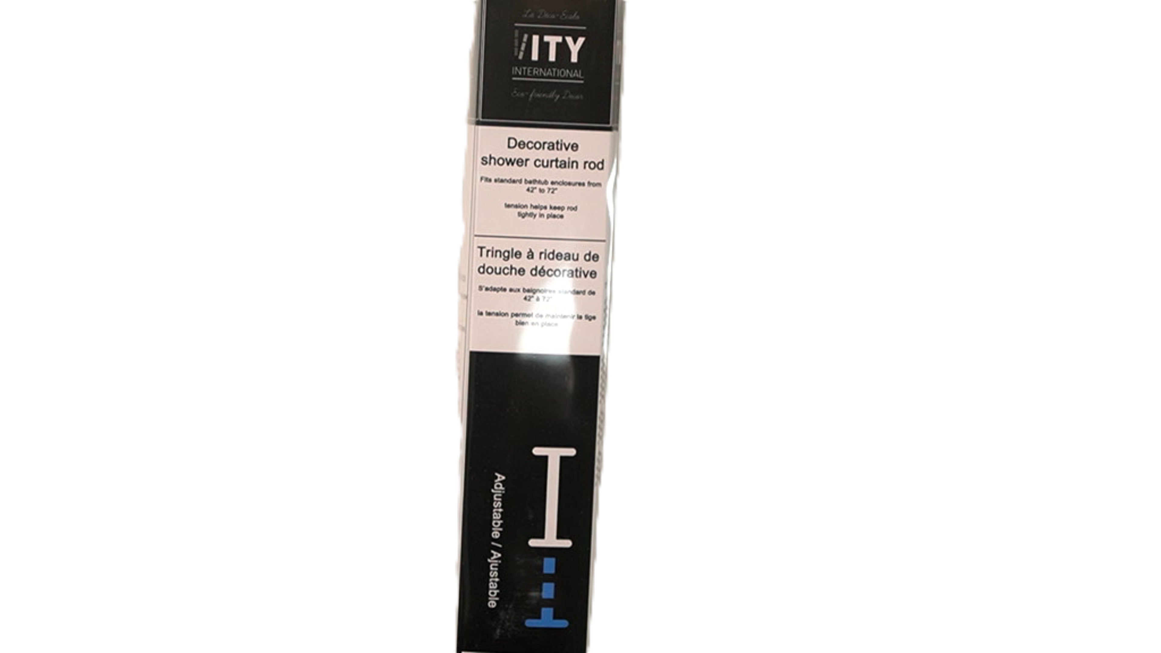 Extendable Silver Tension Rod 42"-72" Ella Stone