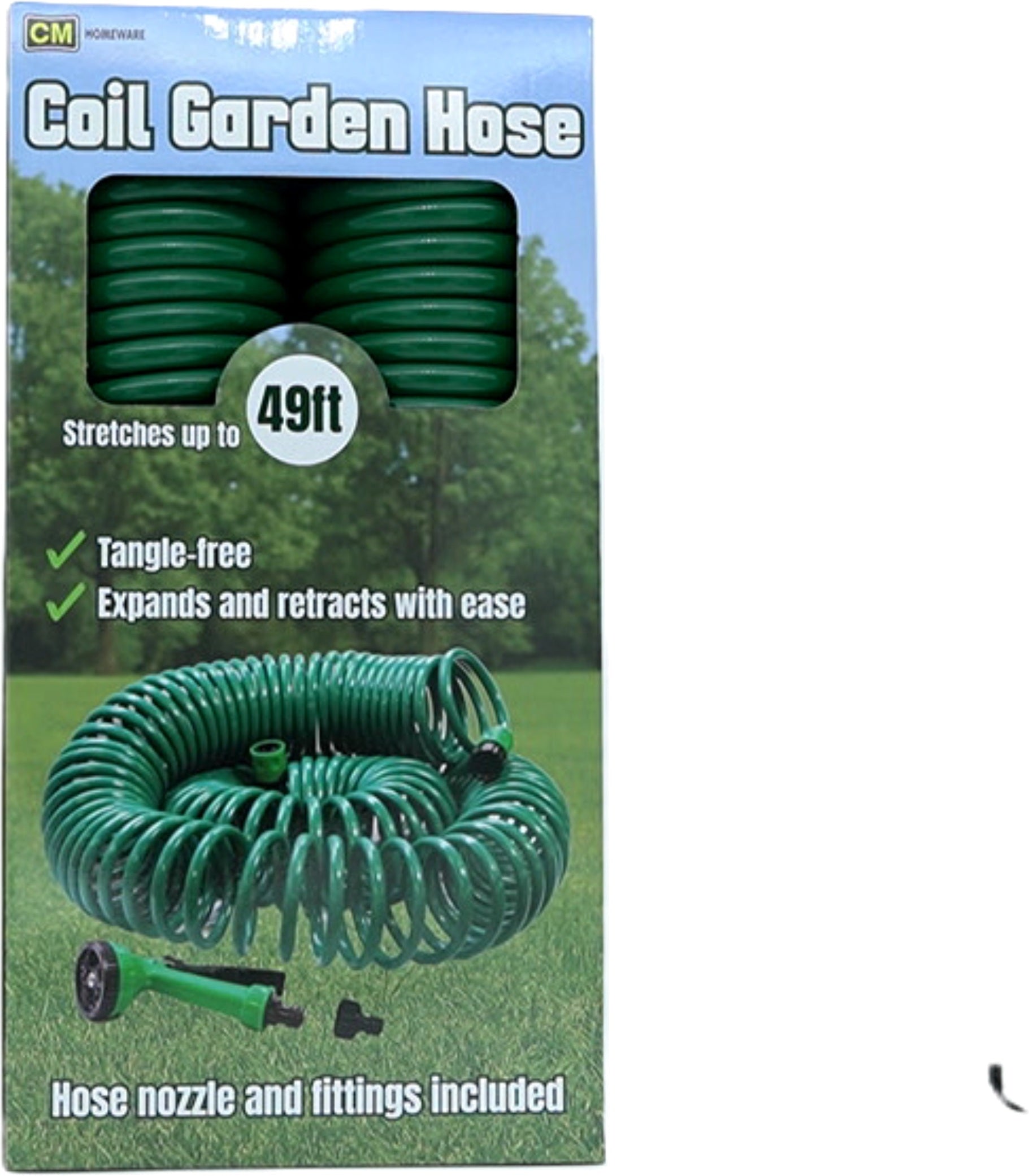 49Ft Coiled Garden Hose - CM Homeware