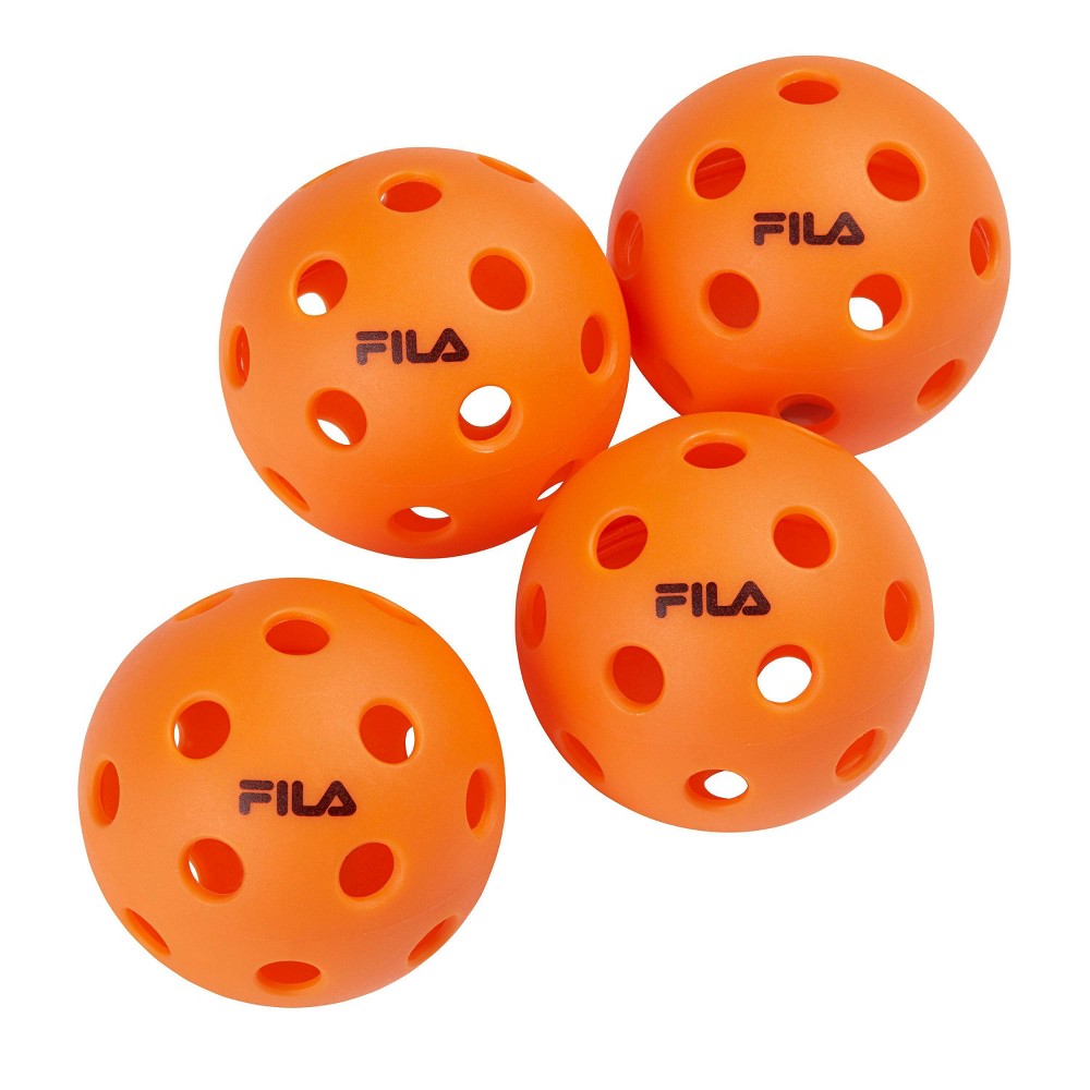 Pickleballs 4pk. Indoor Use Orange Fila — alternate view