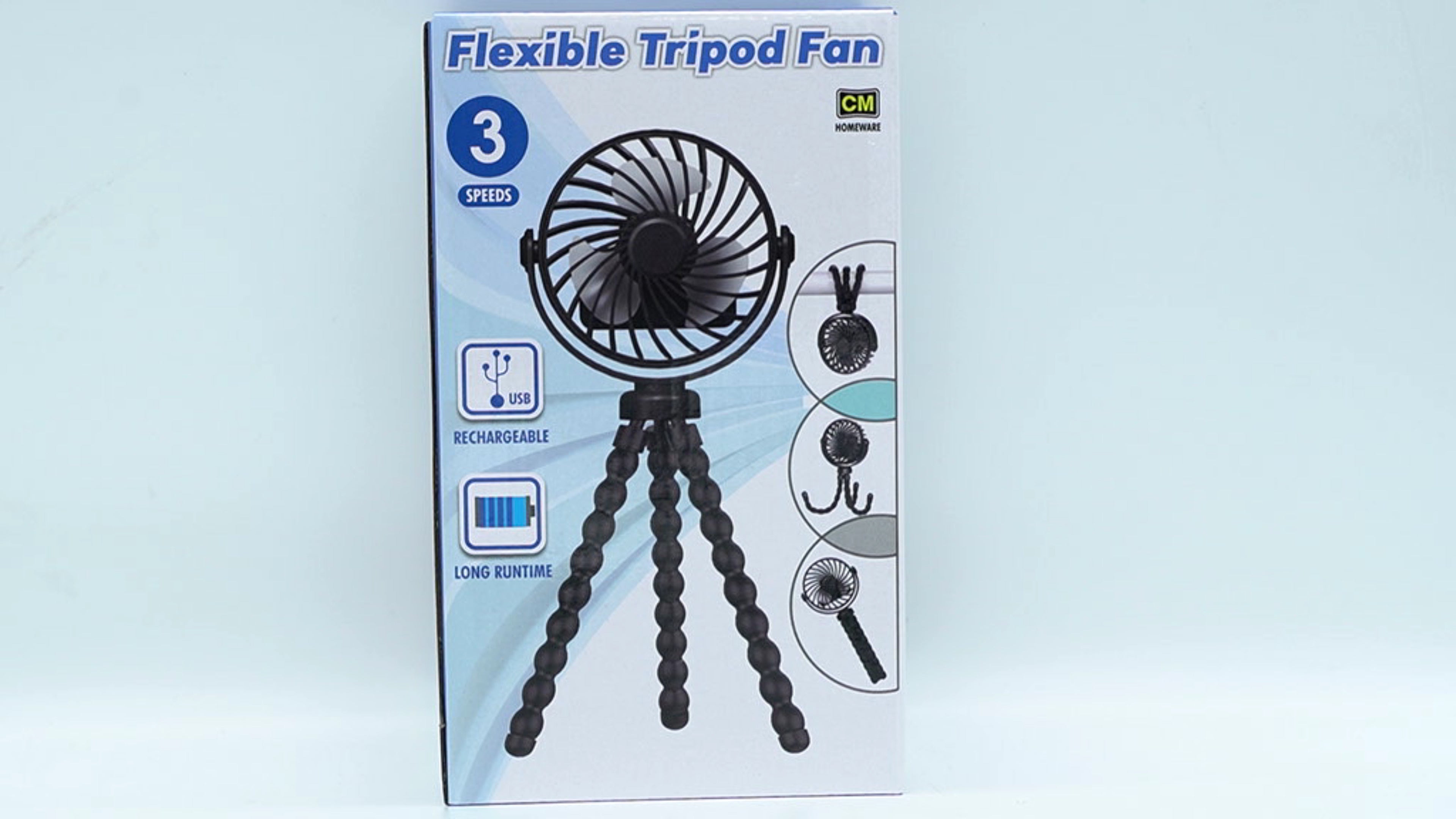 Rechargeable Tripod Fan by CM Homeware