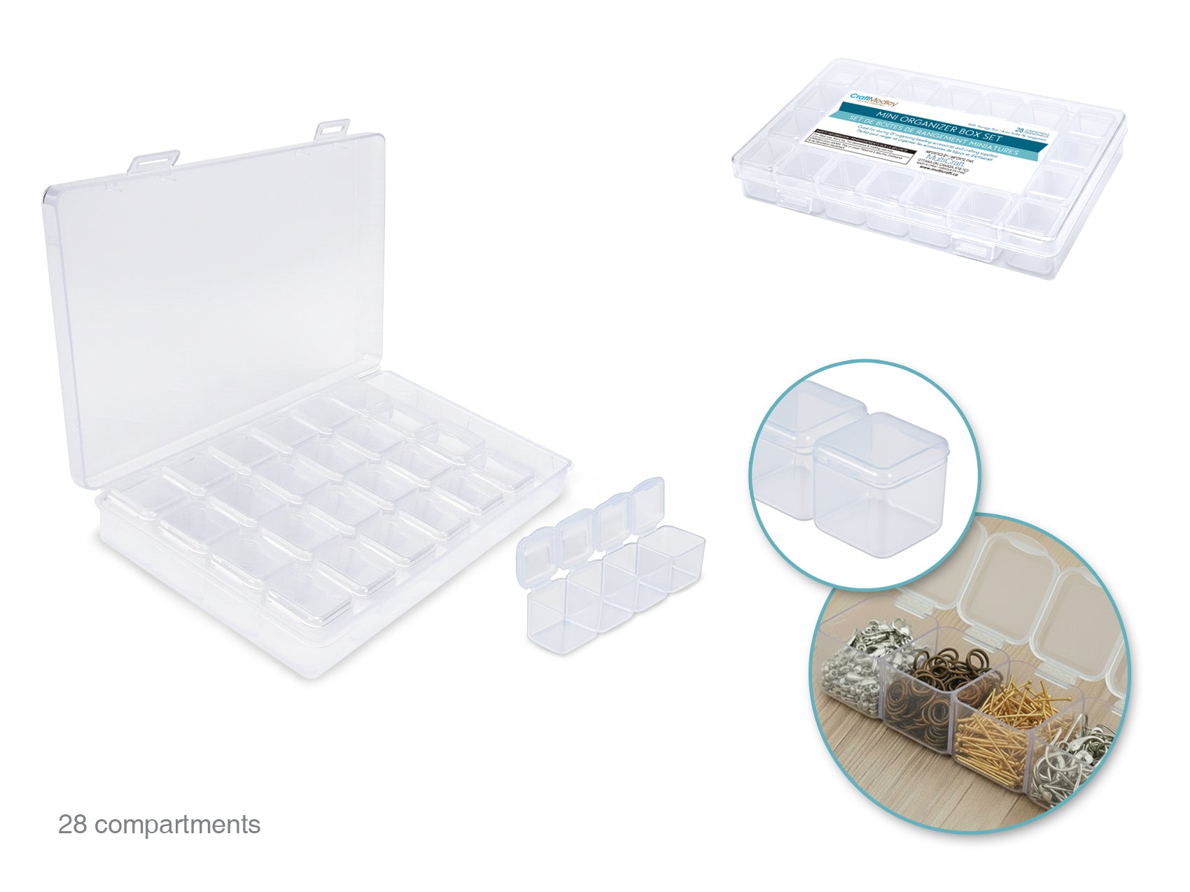 28 Mini Container Craft Storage Box