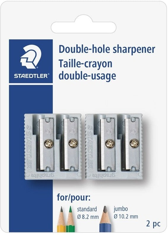 Staedtler Double Hole Pencil Sharpener 2 Pack
