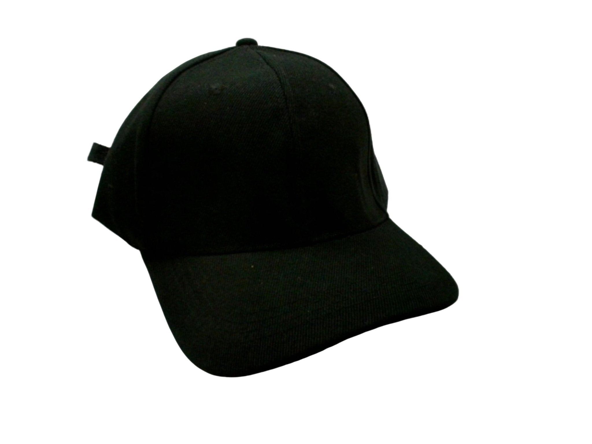 Adjustable Black Plain Ballcap - Stylish Men's Baseball Hat - Brantford Surplus