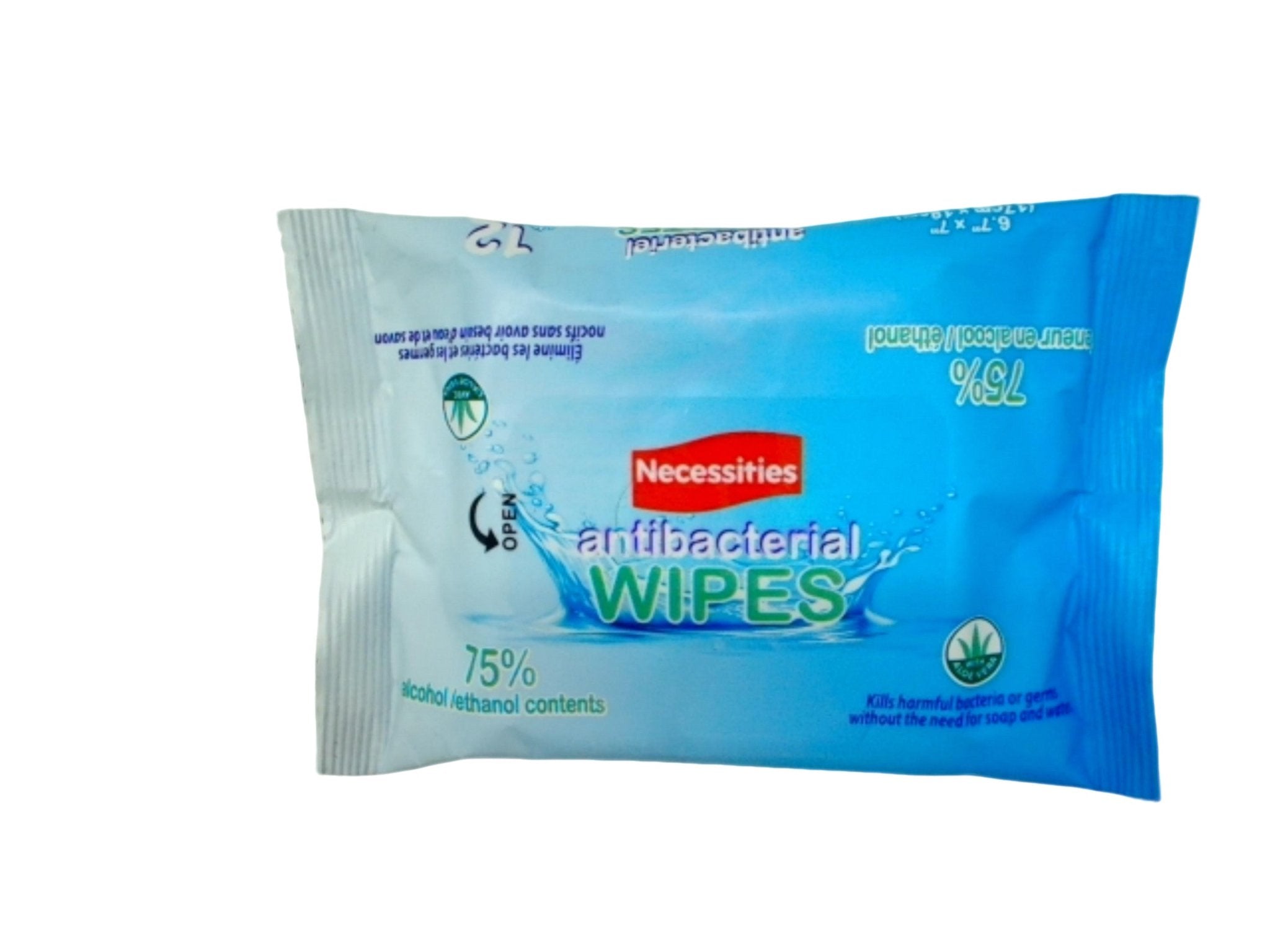 Antibacterial Alcohol Wipes - 75% Cleaning 12 - Pack - Brantford Surplus