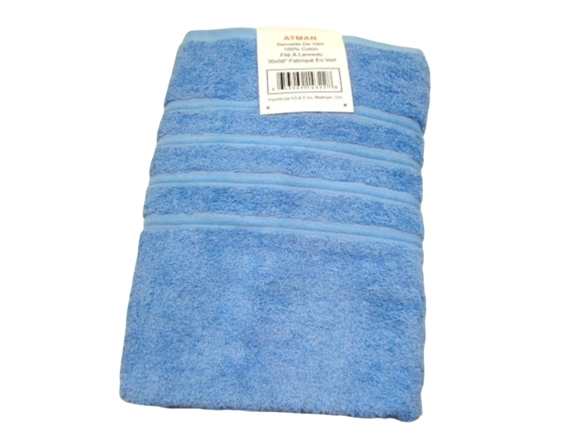 Atman Cornflower Blue 30"x56" Bath Towel - Brantford Surplus