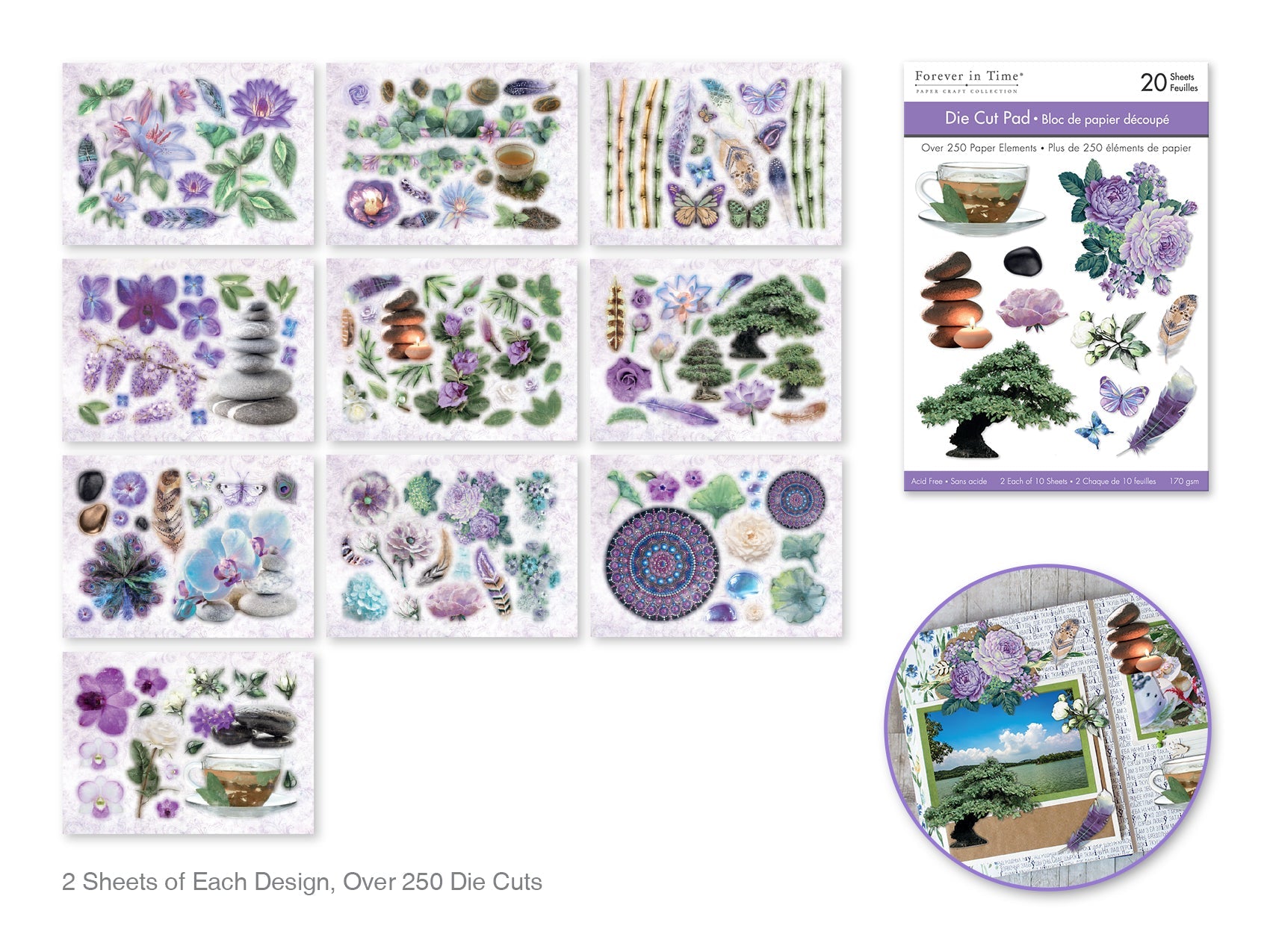 Bamboo Garden Die Cut Paper Pad 20 Sheets - Brantford Surplus