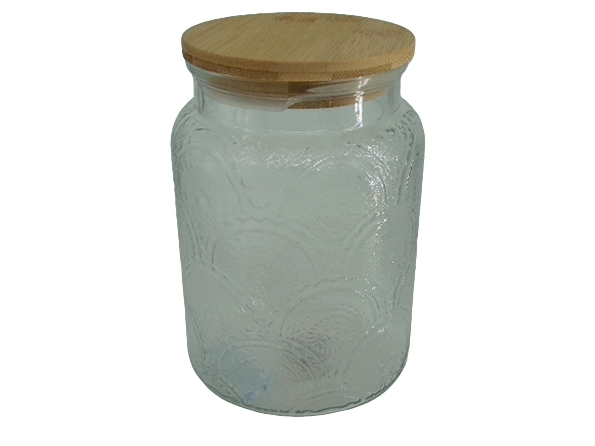 Bamboo Lid Storage Jar 1L 34oz Container - Brantford Surplus