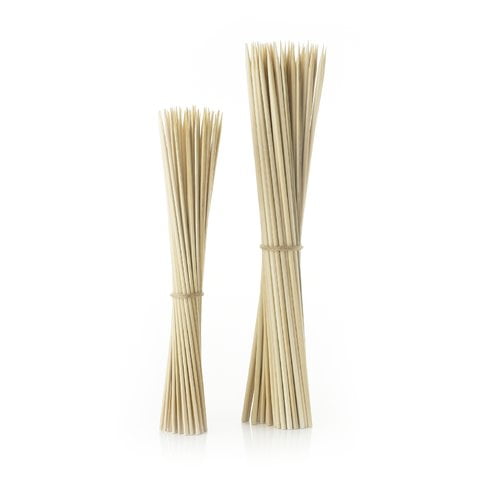 Bamboo Skewers 100 Pack - Natural BBQ Sticks - Brantford Surplus